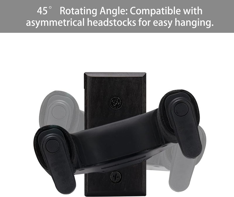 Sondery Guitar Wall Mount Hanger, Auto Lock and Adjustable Hook Holder for Acoustic and Electric Guitar, Ukulele, Bass, Banjo and Mandolin, Safely Cradles Nitro-Finished and High-End Guitars - Image 3
